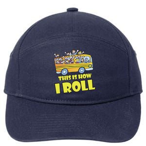 This is How I Roll School Bus 7-Panel Snapback Hat