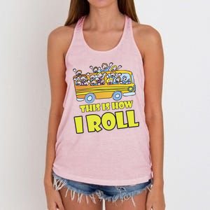 This is How I Roll School Bus Women's Knotted Racerback Tank