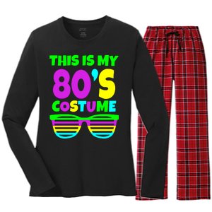 This Is My 80's Costume Women's Long Sleeve Flannel Pajama Set 