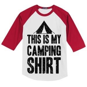 This Is My Camping Kids Colorblock Raglan Jersey