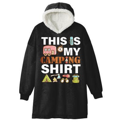 This Is My Camping Funny Hooded Wearable Blanket