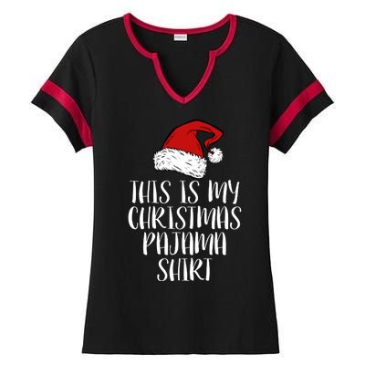 This Is My Christmas Pajama Ladies Halftime Notch Neck Tee