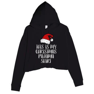 This Is My Christmas Pajama Crop Fleece Hoodie