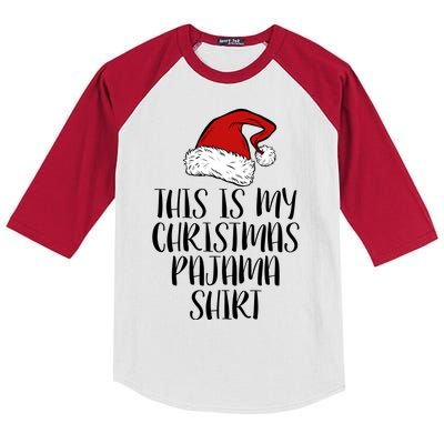 This Is My Christmas Pajama Kids Colorblock Raglan Jersey