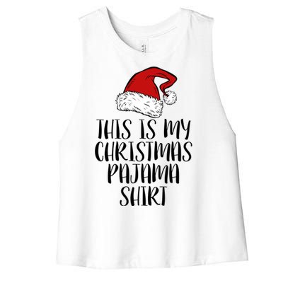 This Is My Christmas Pajama Women's Racerback Cropped Tank