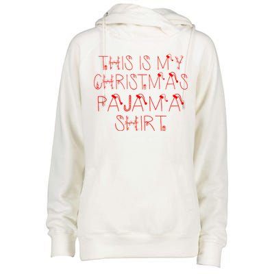 This Is My Christmas Pajama Shirt Funny Womens Funnel Neck Pullover Hood