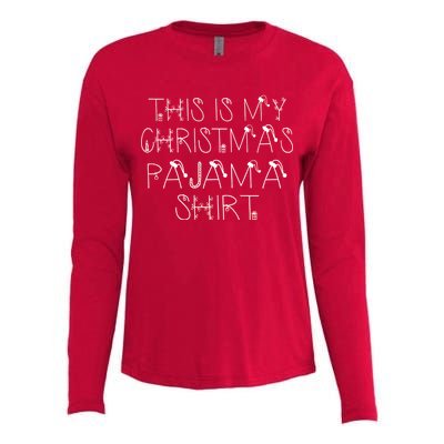 This Is My Christmas Pajama Shirt Funny Womens Cotton Relaxed Long Sleeve T-Shirt