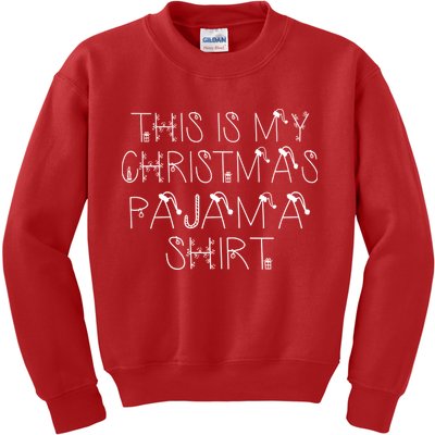 This Is My Christmas Pajama Shirt Funny Kids Sweatshirt
