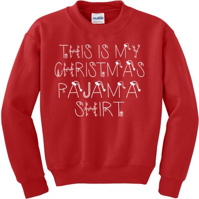 This Is My Christmas Pajama Shirt Funny Kids Sweatshirt