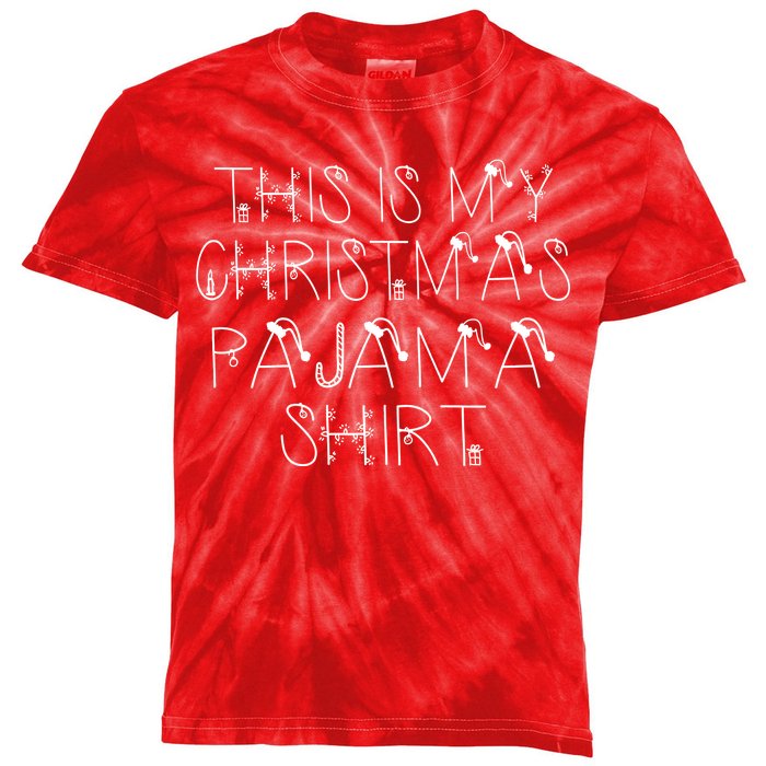 This Is My Christmas Pajama Shirt Funny Kids Tie-Dye T-Shirt