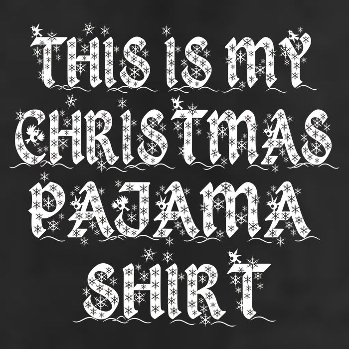 This is my Christmas Pajama Shirt Snow Letters 7 Panel Mesh Trucker Snapback Hat