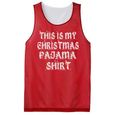 This is my Christmas Pajama Shirt Snow Letters Mesh Reversible Basketball Jersey Tank