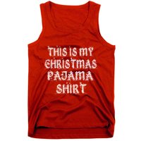 This is my Christmas Pajama Shirt Snow Letters Tank Top