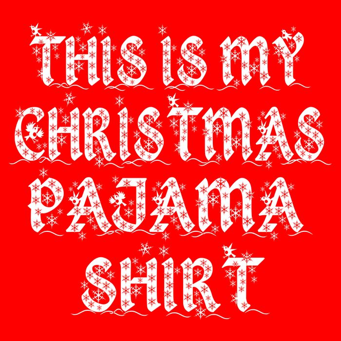 This is my Christmas Pajama Shirt Snow Letters Womens T-Shirt