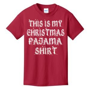 This is my Christmas Pajama Shirt Snow Letters Kids T-Shirt