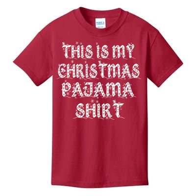 This is my Christmas Pajama Shirt Snow Letters Kids T-Shirt