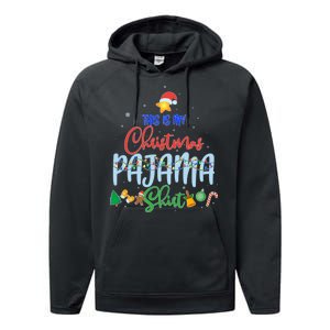 This is My Christmas PJ Shirt Performance Fleece Hoodie