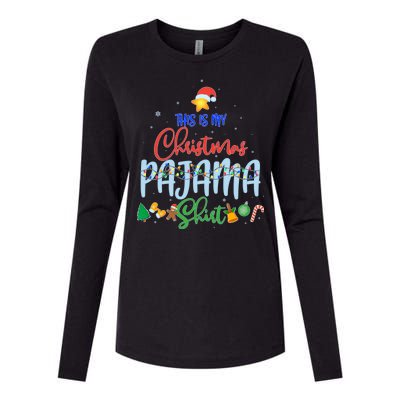 This is My Christmas PJ Shirt Womens Cotton Relaxed Long Sleeve T-Shirt