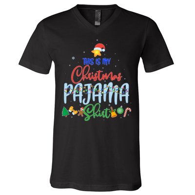 This is My Christmas PJ Shirt V-Neck T-Shirt