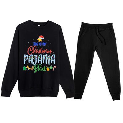 This is My Christmas PJ Shirt Premium Crewneck Sweatsuit Set