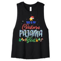 This is My Christmas PJ Shirt Women's Racerback Cropped Tank