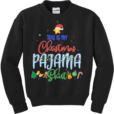 This is My Christmas PJ Shirt Kids Sweatshirt