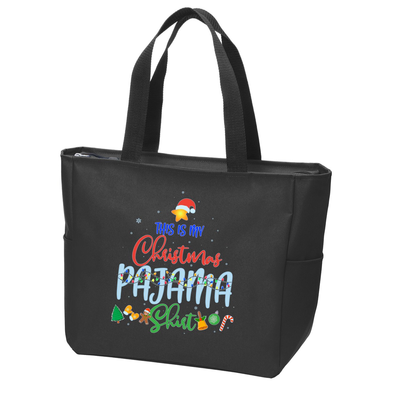 This is My Christmas PJ Shirt Zip Tote Bag