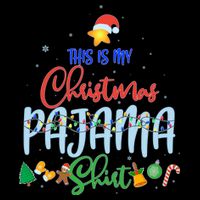 This is My Christmas PJ Shirt Zip Tote Bag
