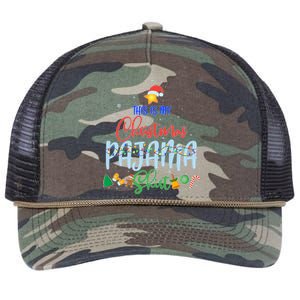 This is My Christmas PJ Shirt Retro Rope Trucker Hat Cap