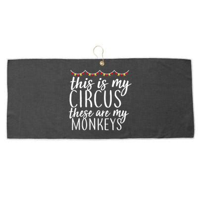This Is My Circus These Are My Monkeys  Large Microfiber Waffle Golf Towel