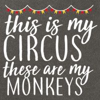 This Is My Circus These Are My Monkeys  Cotton Canvas Backpack