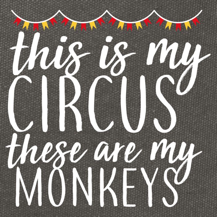 This Is My Circus These Are My Monkeys  Cotton Canvas Backpack