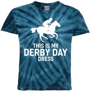 This is My Derby Day Dress Kentucky Derby Horse Racing Kids Tie-Dye T-Shirt