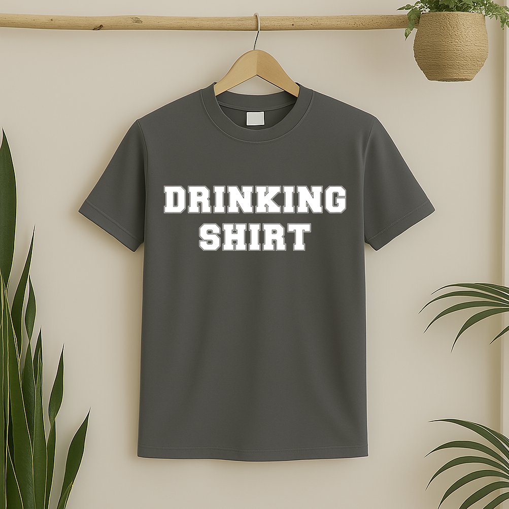 This Is My Drinking Shirt College Text T-Shirt