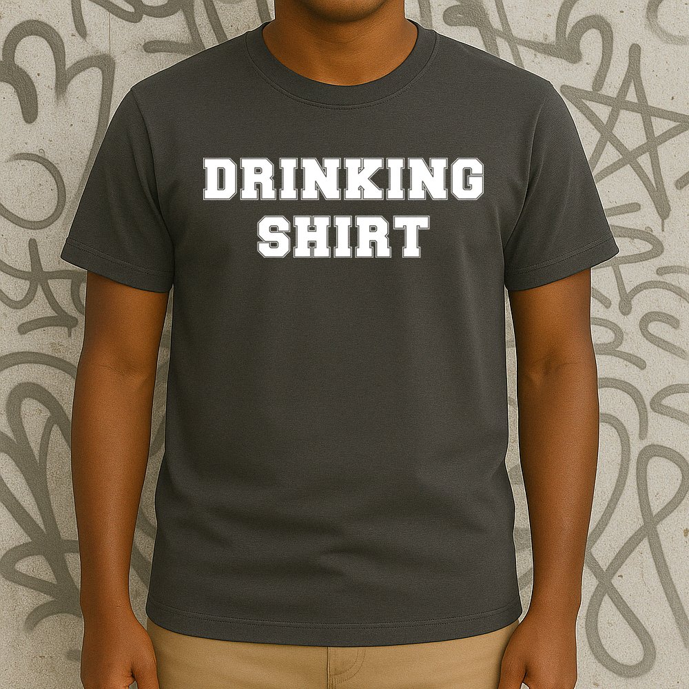 This Is My Drinking Shirt College Text T-Shirt