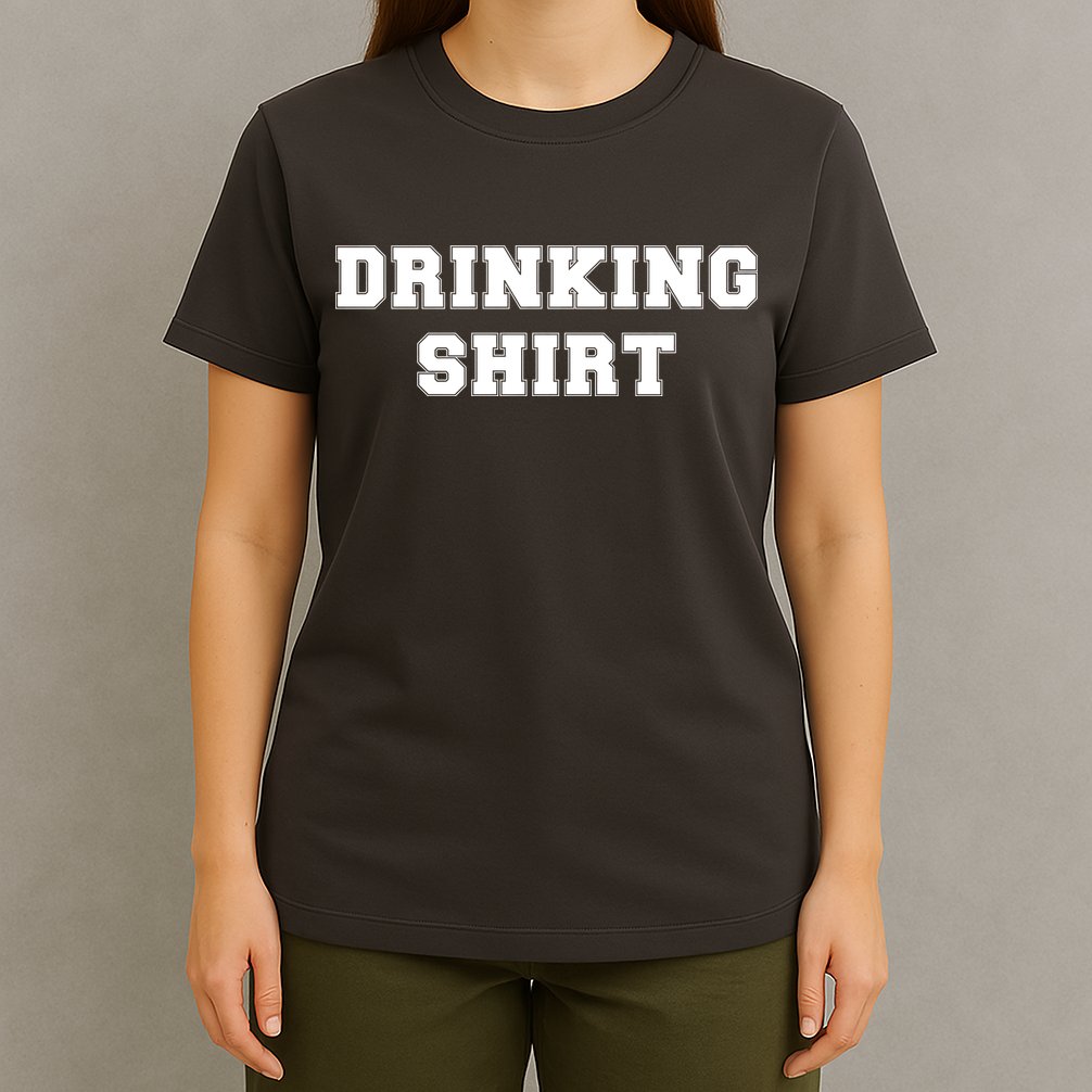 This Is My Drinking Shirt College Text T-Shirt