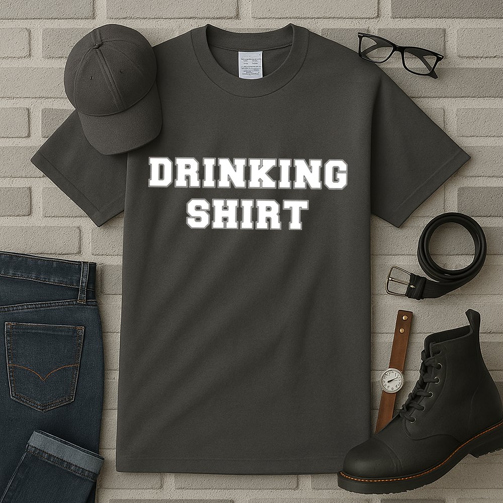 This Is My Drinking Shirt College Text Tall T-Shirt