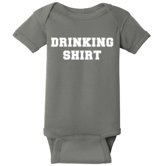 This Is My Drinking Shirt College Text Baby Bodysuit