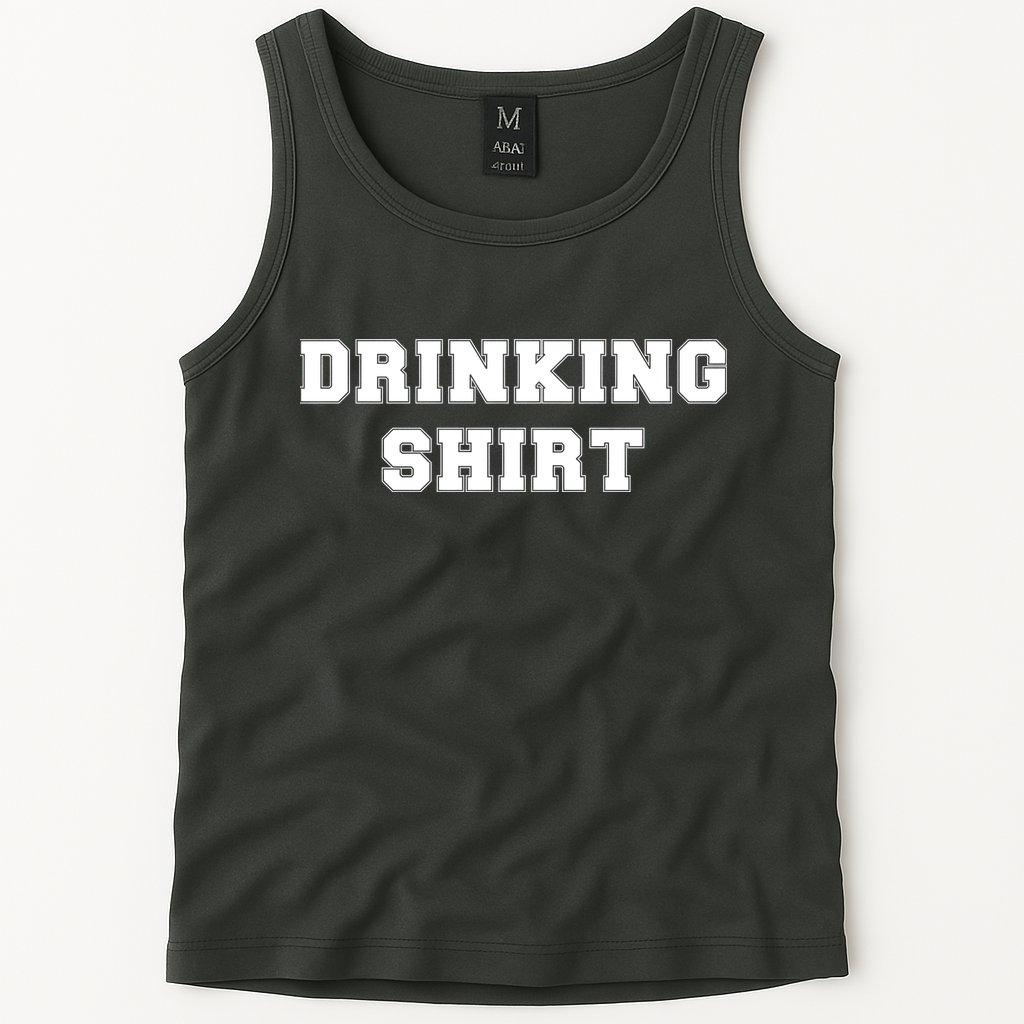 This Is My Drinking Shirt College Text Tank Top