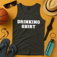 This Is My Drinking Shirt College Text Tank Top