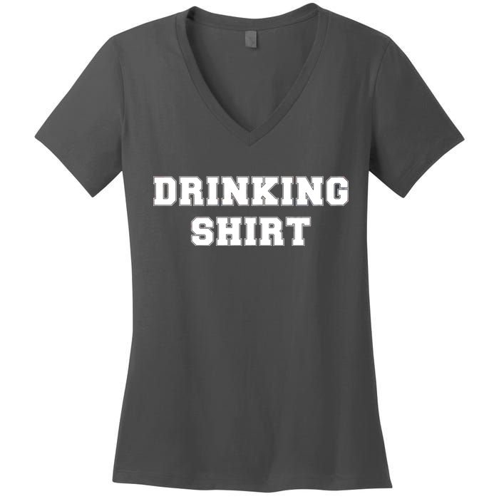 This Is My Drinking Shirt College Text Women's V-Neck T-Shirt