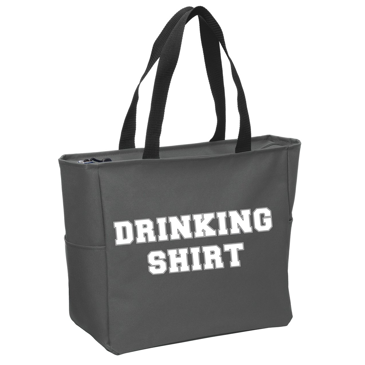 This Is My Drinking Shirt College Text Zip Tote Bag