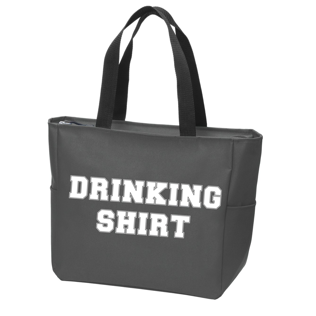 This Is My Drinking Shirt College Text Zip Tote Bag