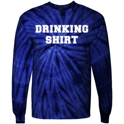 This Is My Drinking Shirt College Text Tie-Dye Long Sleeve Shirt