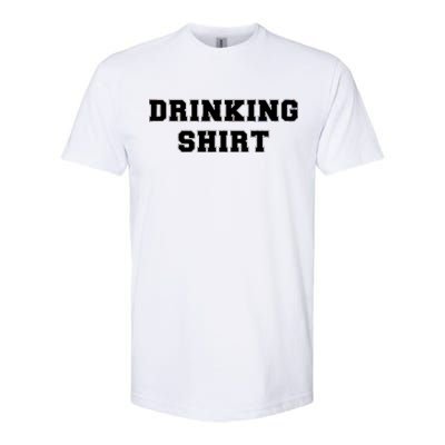 This Is My Drinking Shirt College Text Softstyle CVC T-Shirt