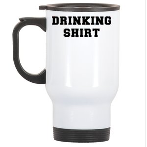 This Is My Drinking Shirt College Text Stainless Steel Travel Mug