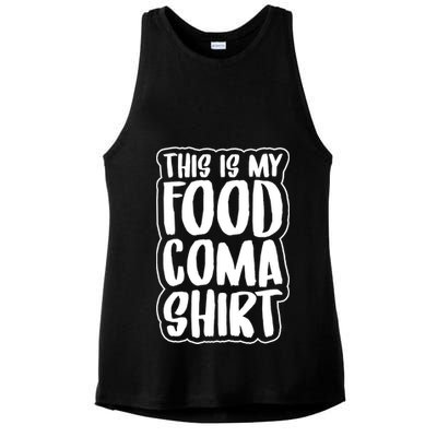 This is My Food Coma Ladies PosiCharge Tri-Blend Wicking Tank