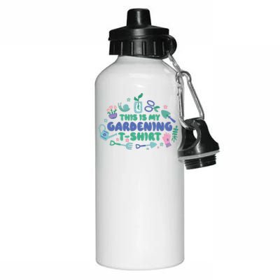 This Is My Gardening Shirt Aluminum Water Bottle