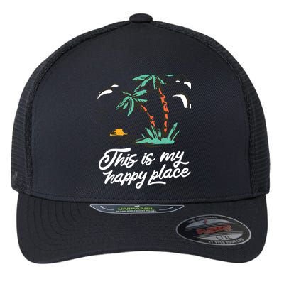 This Is My Happy Place Summer Life Flexfit Unipanel Trucker Cap