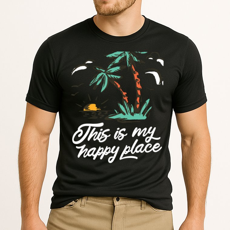 This Is My Happy Place Summer Life Cooling Performance Crew T-Shirt